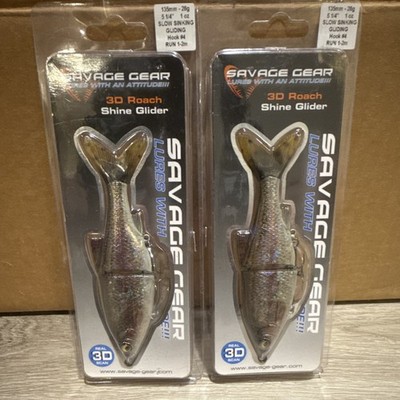 Lot of 2 Savage Gear 3D Roach Shine Glider 5  1oz Slow Sink