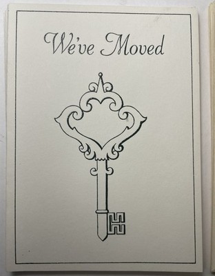 Vintage Ambassador Cards We ve moved notice & envelopes 49BM 241L Set of 8