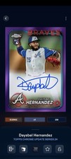 Topps Bunt Chrome Update '24 Daysbel Hernandez Purple Signature Iconic DIGITAL