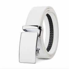 Genuine Leather Mens Ratchet Belt Belts For Men Adjustable Automatic, Buckle