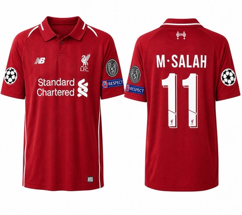 New Balance Liverpool Mohamed Salah #11 Soccer Jersey UEFA Champions League XL