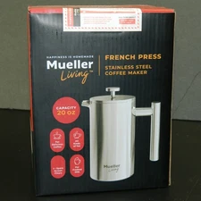 Mueller French Press Coffee Maker 20oz - Stainless Steel new and sealed!