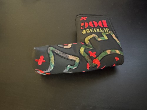 Scotty Cameron Junkyard Dog Custom Shop Blade Putter Headcover Black Camo Red