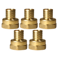 5 Pack XFITTING 1" PexB X 1" Female NPT Threaded Adapter Brass Crimp Fitting NSF