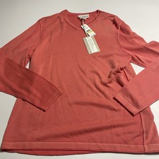 Tommy Bahama Sweater M Burnt Coral South Shore Flip V Neck Reversible NWT 135