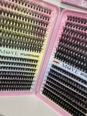 DIY Lash Extensions Kit, Fluffy Lash Clusters, Individual Lashes, Bond & Seal
