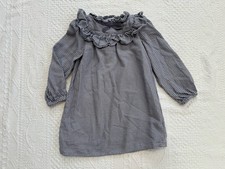 Janie And Jack Houndstooth Ruffle Collar Dress Girl  s Size 3