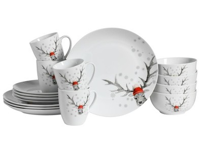 CreaTable - Hirsch - Kombiservice (weiss)