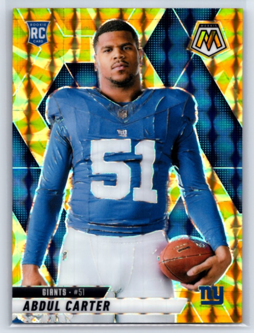 2025 Panini Mosaic #282 Abdul Carter Mosaic Reactive Yellow