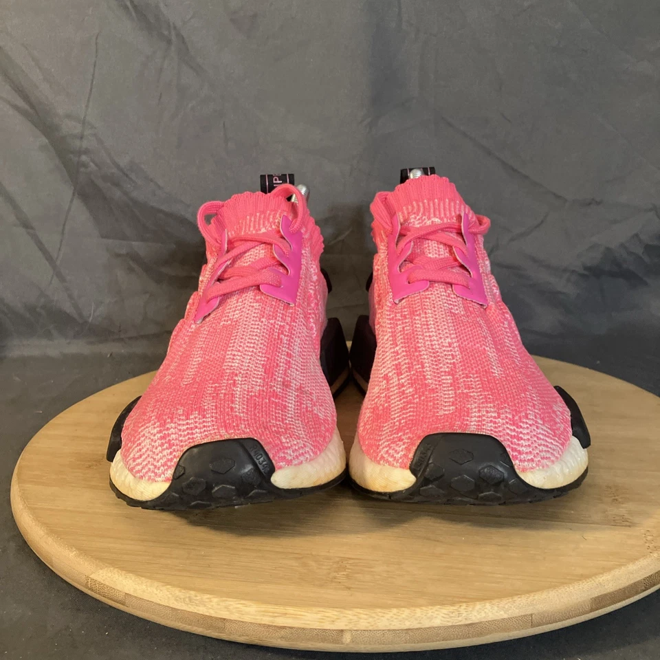 Adidas NMD R1 Primeknit PK Mujer 7/38.66 Rosa Solar Zapatos para Correr AQ1104 Foto 2 de 4