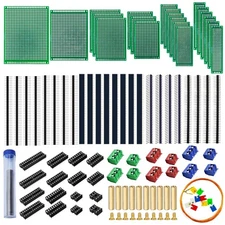104pcs Double Sided PCB Board Kit, Prototype Boards for DIY Soldering and Ele...