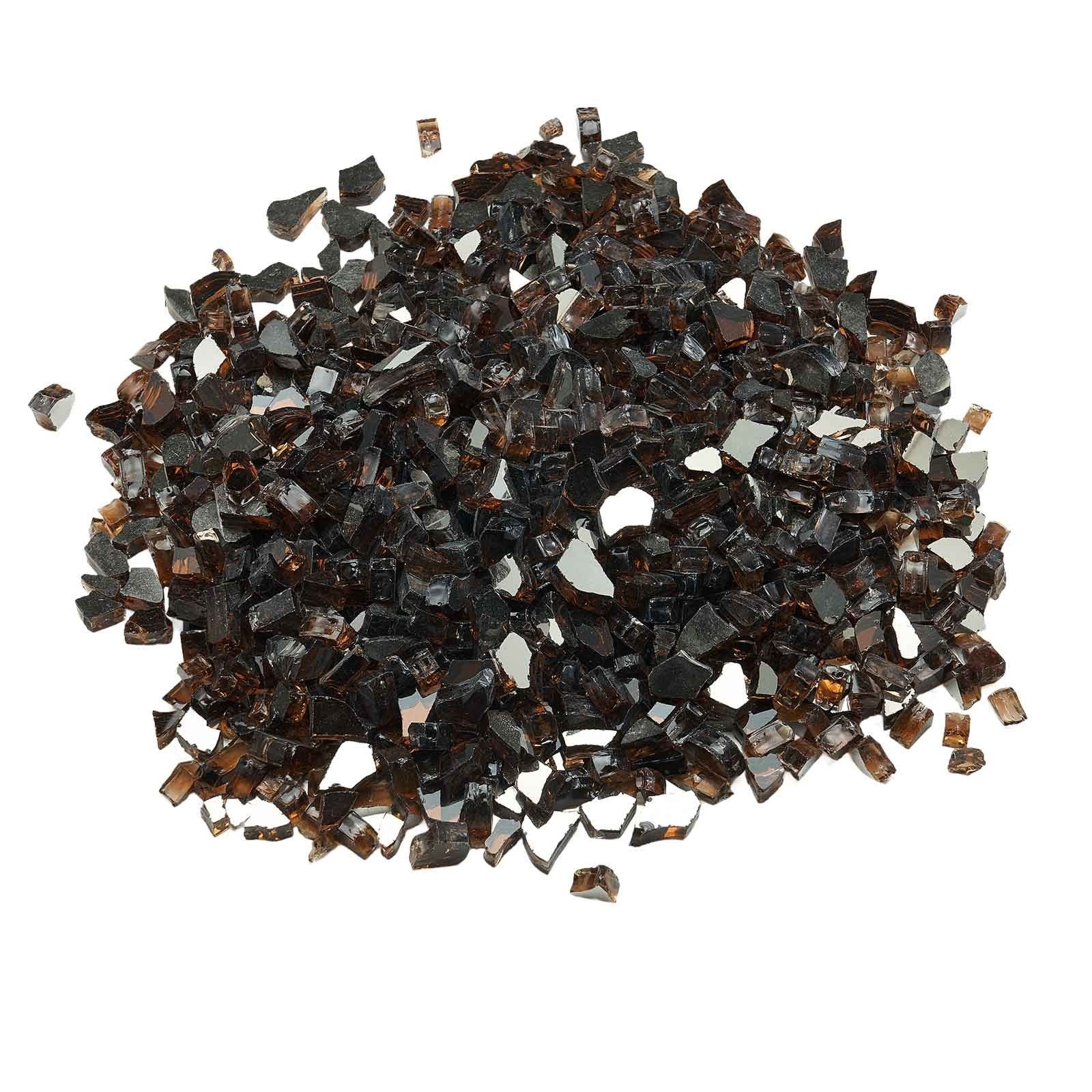 20lb 1/2-inch copper fire glass rocks for fireplace or fire pit table use