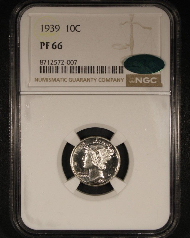 1939 Mercury Dime - 10c NGC PR66 CAC ✅ - Reflective Surfaces!