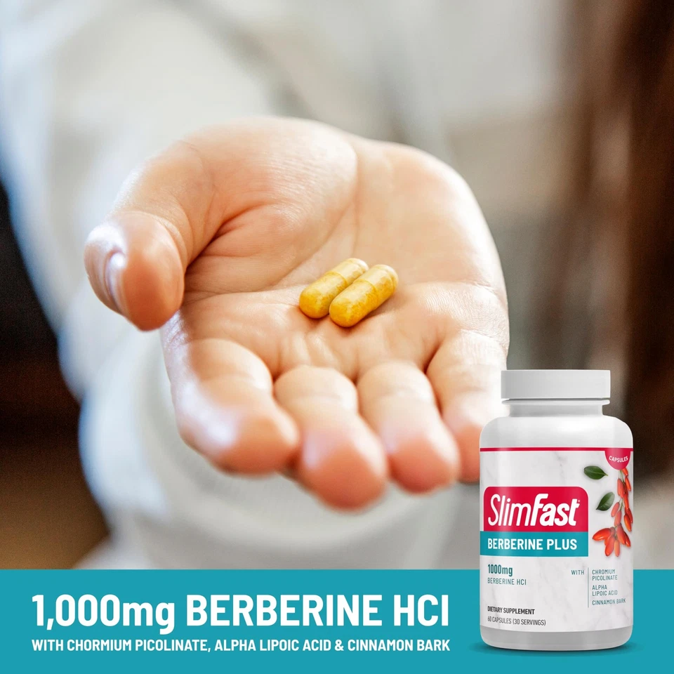SlimFast Berberine Plus Capsules Berberine Supplement with Berberine hcl Chro... - Image 3 of 4