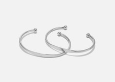 5pcs New Stainless Steel Polished Bangle Cuff Bracelet DIY Bracelet Making Craft