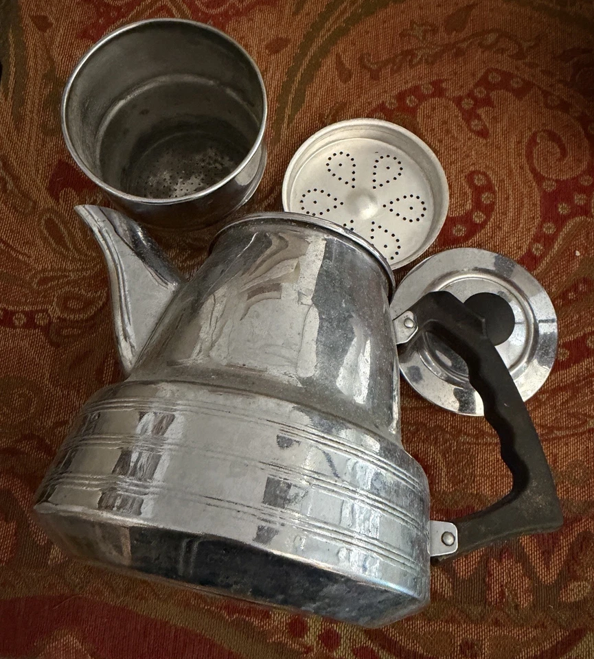 Theiere Vintage En Metal - Photo 4/4
