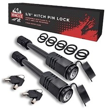 Hitch Pin Locks for 2" Trailer Receivers 2 2 Set keyed alike 2"-2.5" receiver