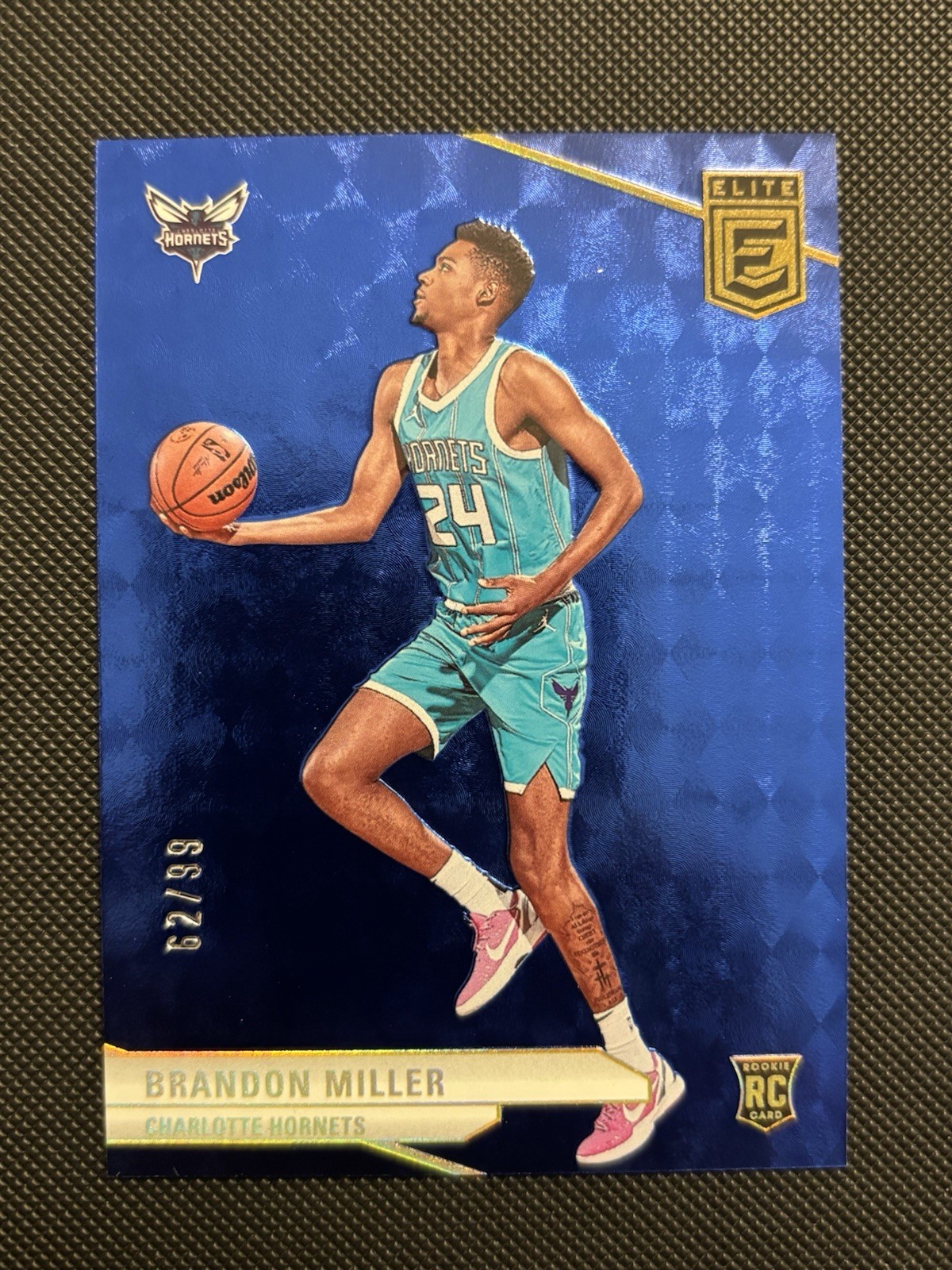2023-24 Panini Donruss Elite Brandon Miller Rookies Blue #244 /99 Hornets RC