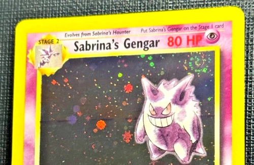 2000 Pokemon Sabrina's Gengar 14/132 *MEGA SWIRL* Gym Heroes Holo Rare Unlimited