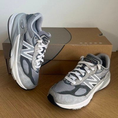 New Balance 990 V6 Grey/White Kids Sneakers PC990GL6- SZ 1 Y
