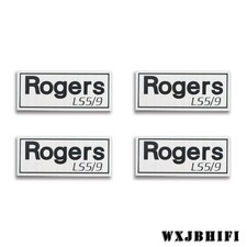 Rogers LS 5/9 Speaker Grill Aluminum Logo Badge 35mm 1.37" X15mm 0.59" 