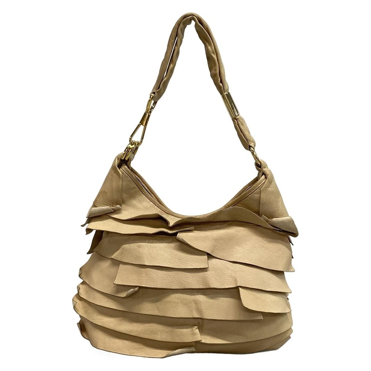 Yves Saint Laurent フリルデザインバッグ YSL Yves Saint Laurent Saint Tropez Ruffle Bag Shoulder Bag Suede