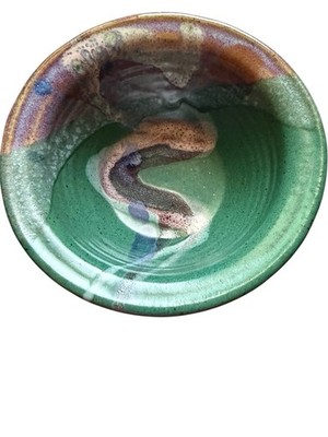 Studio Pottery Soup Cereal Serving Bowl Bruce Larrabee Ceramics SIGNED 6.5''x3.5''