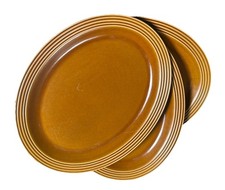 Vintage Hornsea Saffron Oval Platter Plate x3 Dated 1972