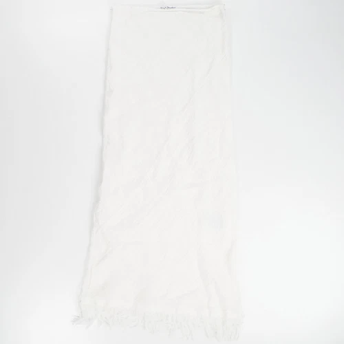 Maxi gonna bianca ACNE STUDIOS Ife in lino con frange a vita alta taglia 38 prezzo consigliato 500