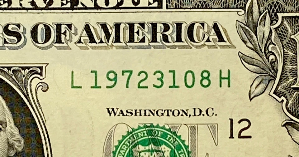 1972 31 August Birthday Note 19723108 Fancy Serial Number 0ne Dollar Bill 2021 - Image 2 of 4