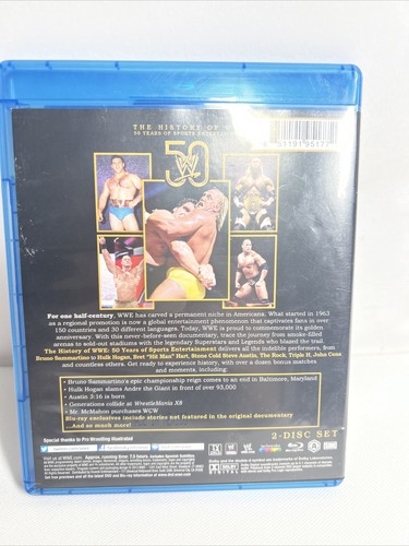 The History Of WWE - 50 Years Of Sports Entertainment Wrestling (Blu-Ray, 2013) - Picture 5 of 5