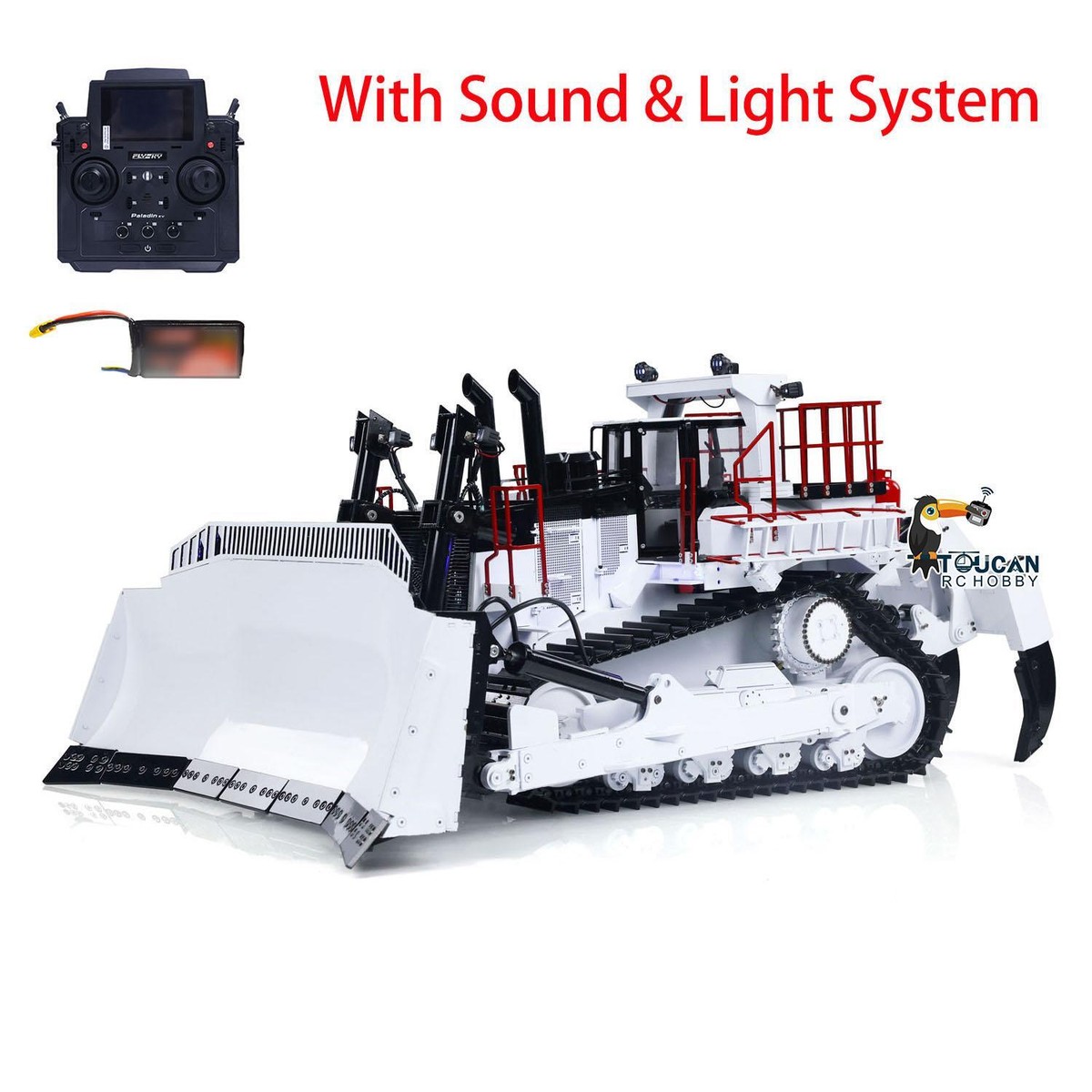 Cheffery RC Bulldozer 1:20 - Ferngesteuerte Planierraupe Mit Licht & Sound Für Kinder