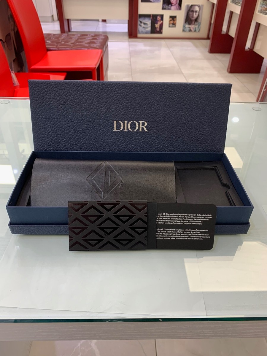 NEW RARE AUTHENTIC DIOR DIAMOND SUNGLASSES CASE W/ BOX & CLEANING