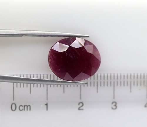 8.51 Ct Certified Loose Oval Cut Africa 15x13 mm Size Natural Red Ruby Gemstone - Picture 8 of 11