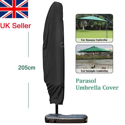 LARGE Parasol Banana Umbrella Cover Waterproof Cantilever Outdoor Garden Patio