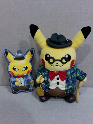 Pokemon Center Tokyo DX Opening Campaign Gentleman Pikachu Plush