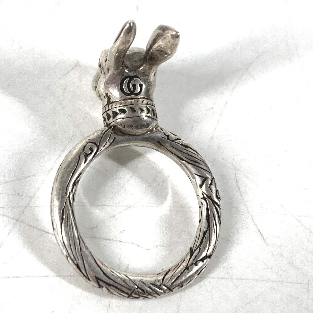 GUCCI Rabbit Anger Forest Rabbit Head Accessories Ring SV925 GUCCI Rabbit Anger Forest Rabbit Head Accessories Ring SV925