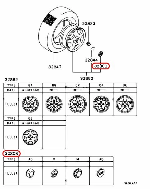 Tapacubos central de rueda Mitsubishi OEM MB579495 para Galant Foto 3 de 4