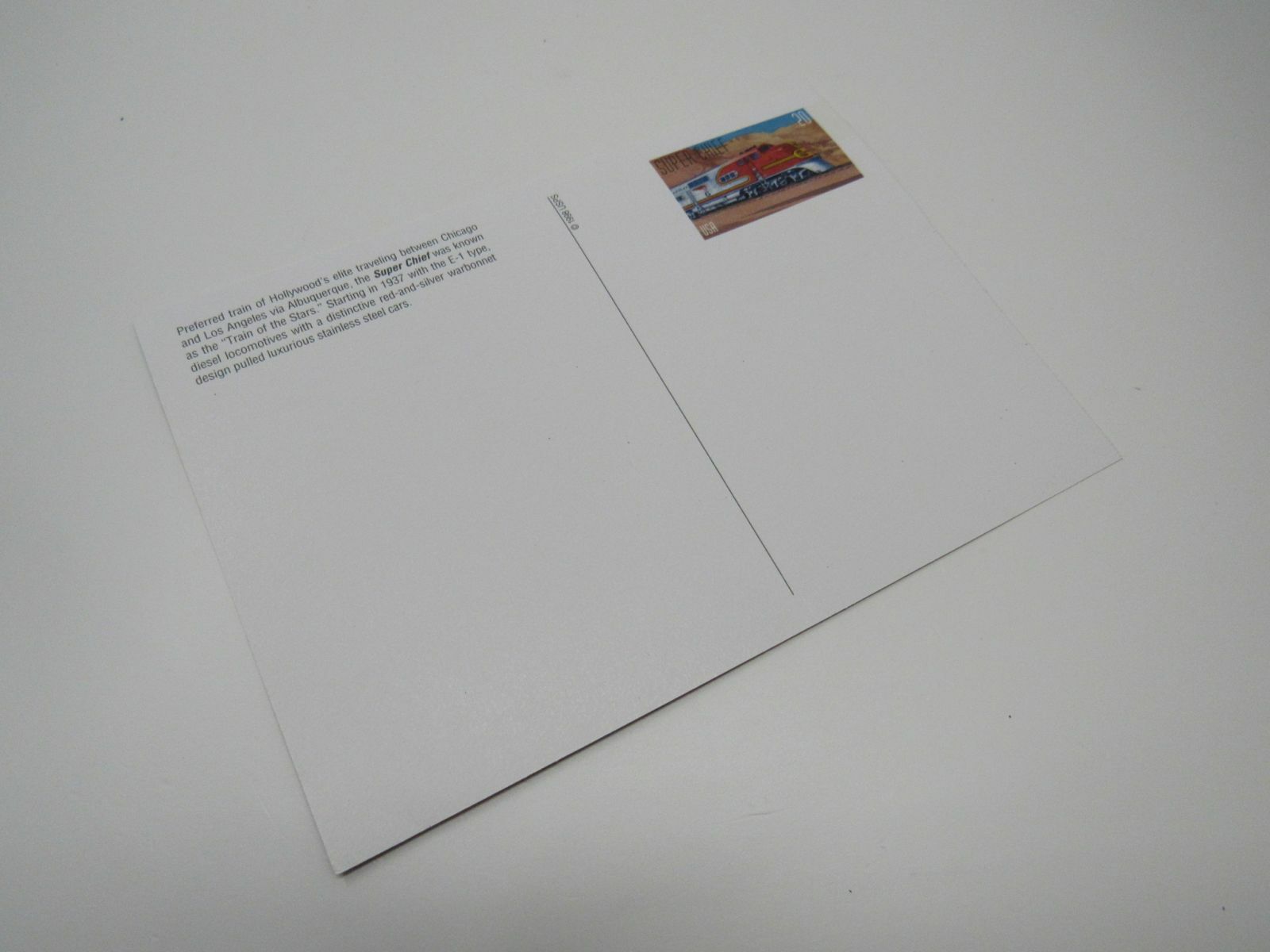 USPS Scott UX307 20c Super Chief Famous Trains Mint Never Hinged/MNH Postal Card