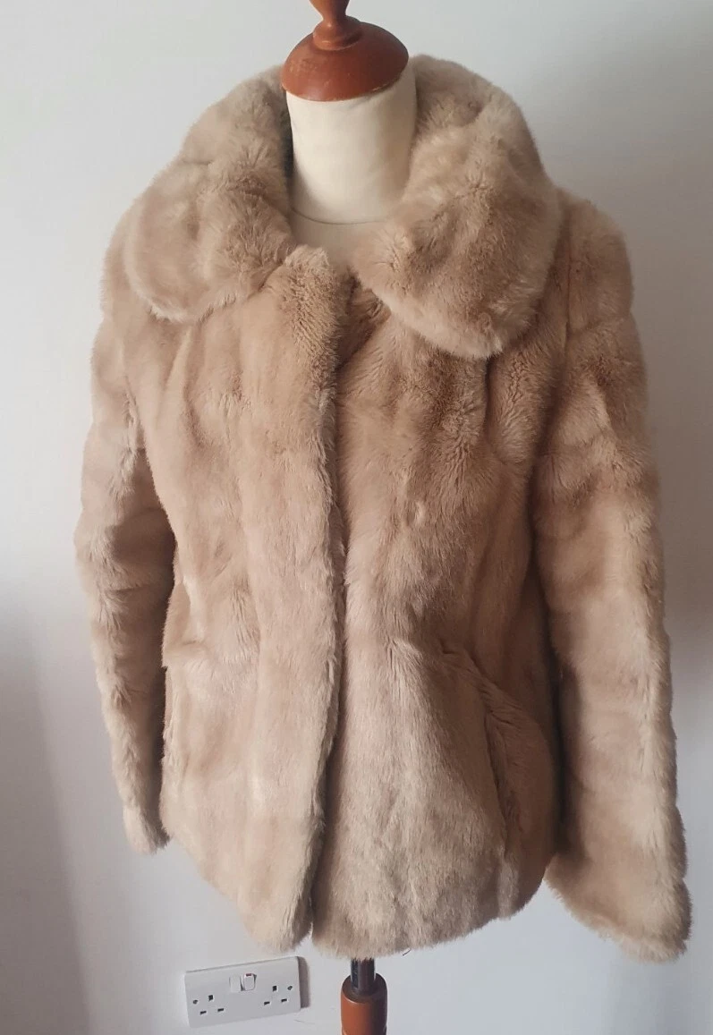 True Vintage 60s 70s Tissavel France Faux Fur Boho Hippie Short ... 60s tissavel faux fur coat