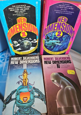 New Dimensions Sci-fi Anthology book set 1-4. Edited Robert Silverberg
