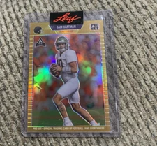 SAM HARTMAN 2023 Leaf Pro Set Metal XRC Gold Prismatic #d /199 NOTRE DAME