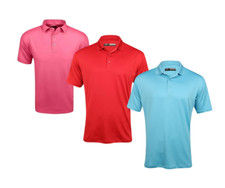 Callaway Men's Cooling UPF 50 Opti-Dri Golf Short Sleeve Polo Pink/Red/Blue