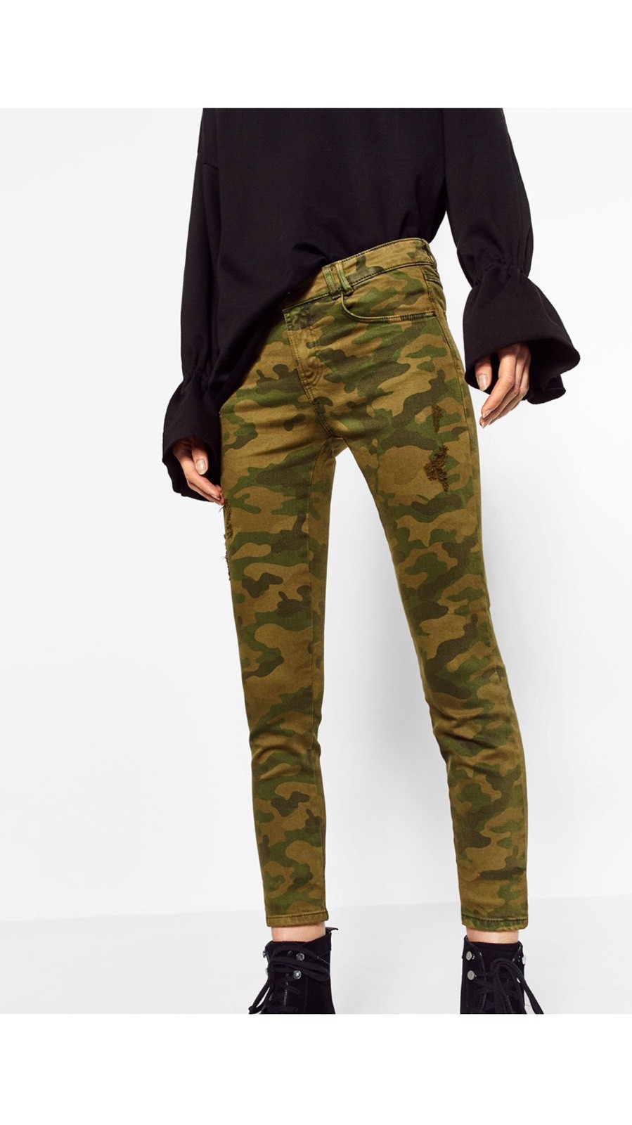 zara camo pants