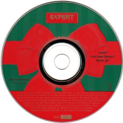 Casino, Card Game Classics & PowerZip (PC-CD, 1998) Windows - NEW CD in SLEEVE