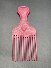Vintage Goody Croc Textured Plastic Hair Pick Lift Comb Burgundy 6.5