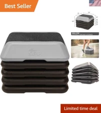 Home Gym Adjustable Aerobic Step Platform - Includes 4 Risers, Supports 275 lbs