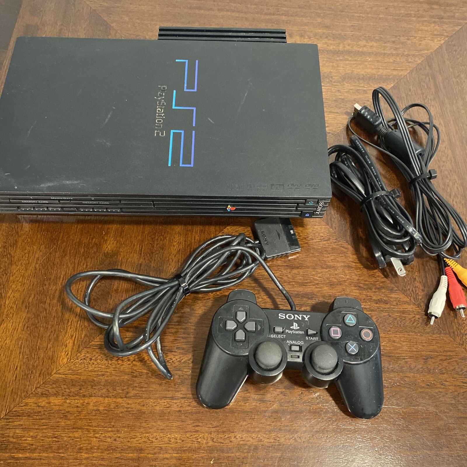 GUARANTEED Sony Fat Playstation 2 PS2 Console Bundle 2 BRAND NEW  Controllers VG