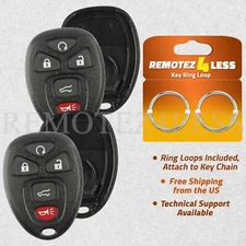 2 for Buick Cadillac Chevy GMC Keyless Remote Car Key Fob Shell Case 5b SUV