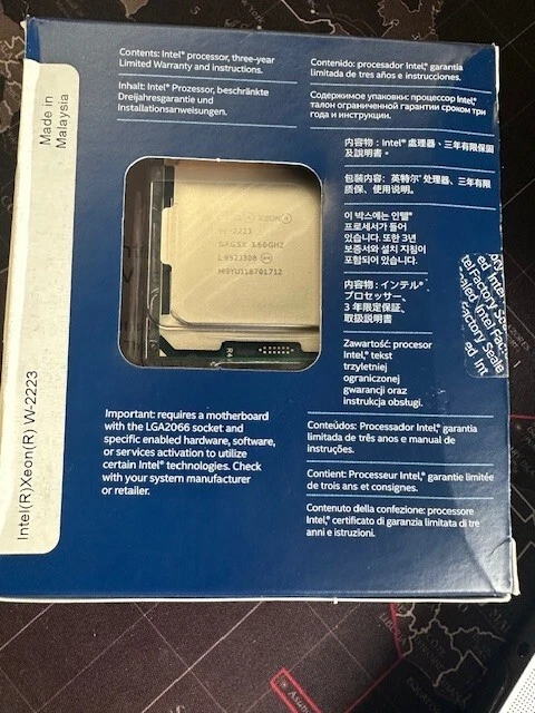 Intel Xeon W-2223 Workstation Processor (3.9GHz, 4 Cores, LGA 2066) -... - Image 2 of 2